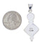 Genuine Sterling Silver Multicolor Inlay Slide Pendant TX28826